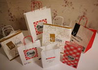 Burgu Sapl� Beyaz Kraft �antalar